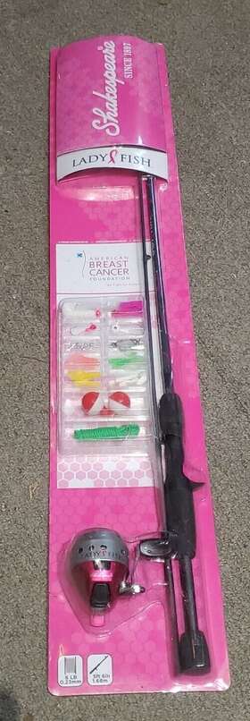 Shakespeare 043388343406 Lady Fish Spinning Reel And Fishing Rod Kit Medium 2 Piece New