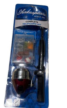 4ft6 Shakespeare 043388464620 Complete Fishing Kit. Telescopic Rod Spin Casting Reel New 9