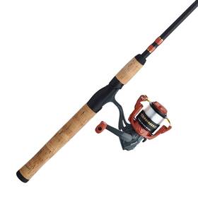 Shakespeare 043388470416 Crusader Spinning Reel And Fishing Rod Combo Red/black/cork