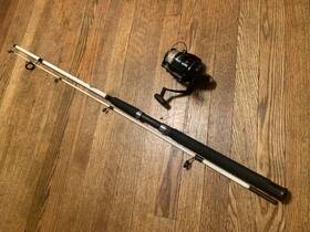 Tsp50c Shakespeare 043388478283 Tiger 7 Spinning Rod Wmtsp 70 2m And Reel Combo 6 Eye