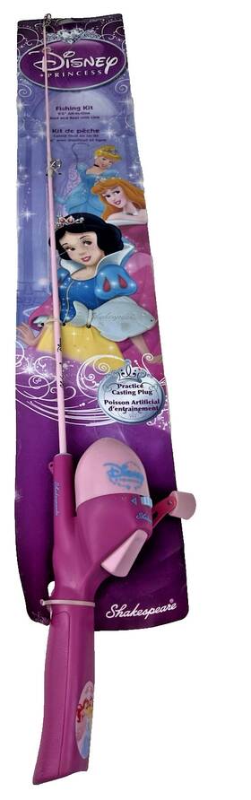 Shakespeare 786311807551 Vintage Disney Princess Fishing Kit- Spincast Combo