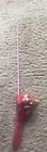 Shakespeare Barbie Fishing Pole Rod Reel Push