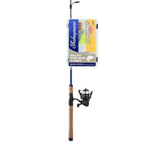 Shakespeare Cmf3walleyesp Catch More Fish Spinning Reel And Fishing Rod Combo With Kit