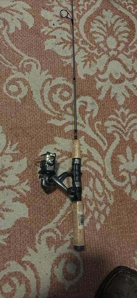 Micro1sp420 Shakespeare Spinning Rod And Reel Combo With Cork Handle Black