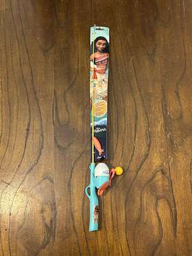 2ft6 Shakespeare Spk1 Disneys Moana 2 Inch Youth Fishing Pole-rod And Reel Brand New