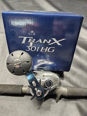 301hg Shimano/ocean Tackle Tranx With 7ft Pitch Black Jigging Combo