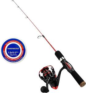 Shudarocast 744110915679 Ice Fishing Rod And Reel Combo 27 Inch Medium Light Spinning Pole