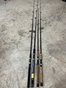 33602ma.ns4 Silstar Vintage And New Fishing Rods Trolling Lot Of 4