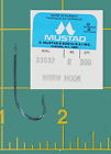 33637 Size 200 Mustad Blued Hooks Worm 2 Qty Fishing