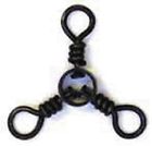 Size 3 Claw 12pk 12 Fishing Tackle Eagle Swivel 3-way Box 0 Black