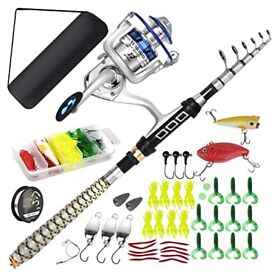 Snacpick Fishing Rod And Reel Combos With Line Telescopic