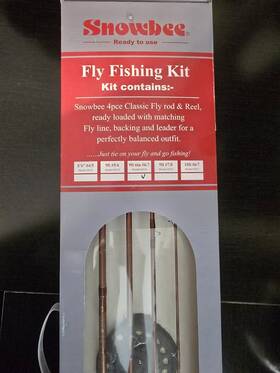 Snowbee 825125100745 Fly Fishing Rod/reel Classic 4 Piece Combo Kit 9ft 6 Inch