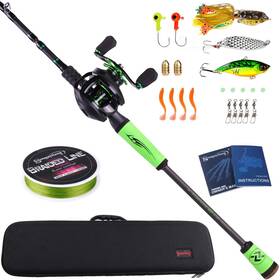 Sougayilang 028753217841 Speed Bass Fishing Rods Porable Light Weight High Carbon 4 Pc Bl