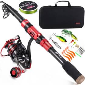 Xn2000r Sougayilang 1.8m Portable Telescopic Fishing Rod Reel Combos Carbon Fiber Spinning