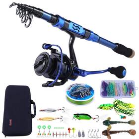 2.1m-b30-gbtz-in Sougayilang Fishing Rod And Reel Set Carbon Fiber Telescopic 12 1