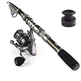 2.4hbsxy3000 Sougayilang Telescopic Fishing Rod Reel Combos With Carbon Fiber Pole
