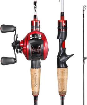 6ft.9 Sougayilang 21q-l Fishing Rod And Reel Bait Caster Combo Left Hand Retrive Inch