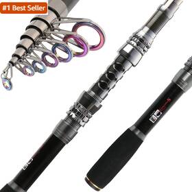 Sougayilang 313051284221 Fishing Rod Reel Combo With Telescopic Pole Spinning Ca