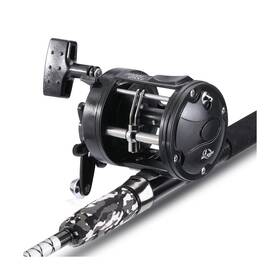 Sougayilang 711343632178 Conventional Reel And Fiberglass Fishing Rod Combo Medium Heavy