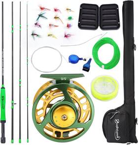 Sougayilang 726084753884 Standard Fly Fishing Combo Starter Kit 5/6 Weight 9ft Rod With S