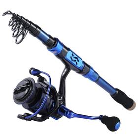 Sougayilang 784133625735 Fishing Rod Reel Combinations 24 Ton Carbon Fiber Portable Tele