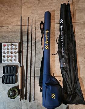 A-f8025js Sougayilang Fly Fishing Rod Reel Case Flies Combo 4 Pc 9 Ft Rod. Piece Lot