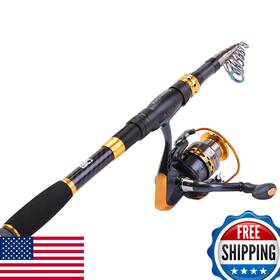 Sougayilang B07c5zz1rz Fishing Rod Reel Combos Carbon Fiber Telescopic Pole