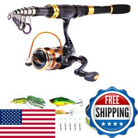 Sougayilang B07cckjv3x Carbon Fiber Telescopic Fishing Pole Spinning Reel - Travel