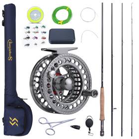 B085rpwtwj Sougayilang Fly Fishing Rod And Reel Combo 4 Pieces Ultra Lightweight Portable