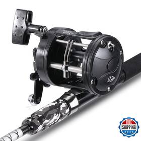 Sougayilang B09w2lmr19 Conventional Reel And Fiberglass Fishing Rod Combo Medium Heavy For