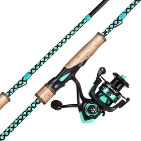 Sougayilang B0bfkh2t6z Fishing Rod Combo Action 2 Pieces Pole Spinning Reel For