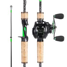 Sougayilang B0bfkvb5q2 Fishing Rod Reel Combo Action 2 Pieces Pole Baitcasting