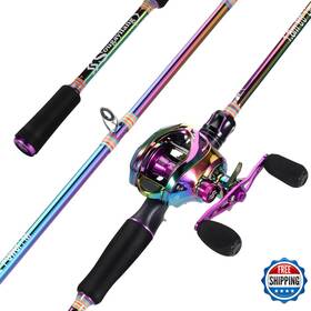 B0c1zckt51 Sougayilang Fishing Rod And Reel Combo Medium Pole Baitcasting