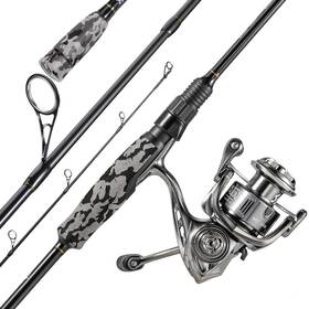 B0cc55tznl Sougayilang Fishing Rod And Reel Combo Stainless Steel Guides Pole