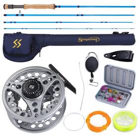 Sougayilang B0cjm9cnp9 Fly Fishing Rod Reel Combo 4-piece And Aluminum Alloy