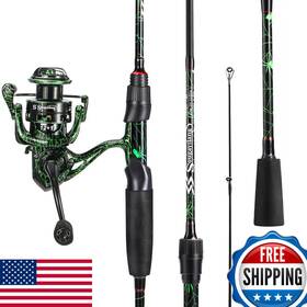 Sougayilang B0ckgy9y6y Spinning Casting Fishing Rod Reel Combos 2 Pc Sensitive