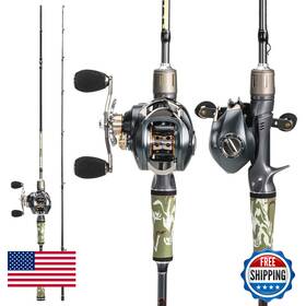 Sougayilang B0cp5vl9qy Baitcaster Combo 2-piece M/mh 3024ton Graphite Rod 7.01 Gear Ratio