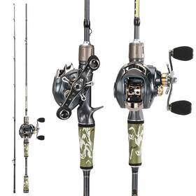 Sougayilang B0cp5vry4q Baitcaster Combo 2-piece M/mh 3024ton Graphite Rod 7.01 Gear Ratio