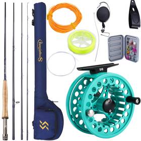 Sougayilang B0cpv6drbj Fly Fishing Rod And Reel Combo - 5/6 Weight 9ft Graphite Die