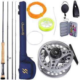Sougayilang B0cpv6wmd6 Fly Fishing Rod And Reel Combo - 5/6 Weight 9ft Graphite Die