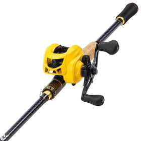 B0cr3d36tc Sougayilang Baitcasting Fishing Combo Carbon/glass Fiber 2-piece Rod And Reel