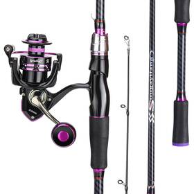 Sougayilang B0cr3lrxsk Spinning Fishing Combos Carbonglass Fiber Composite 2 Piece