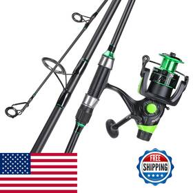 Sougayilang B0cr3z5w95 Surf Fishing Rod Combo Im8 Carbon 3 Piece Travel Spinning 4000