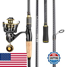 Sougayilang B0cr3znm5w Spinning Fishing Combos Carbonglass Fiber Composite 2 Piece