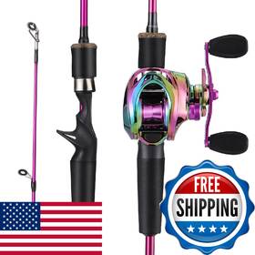 B0drchd6c4 Sougayilang 2-piece Baitcaster Combo Carbon Fiber Fishing Rod And Reel P