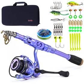 Sougayilang B0f6tt9crs Fishing Rod And Reel Combos Carbon Fiber Telescopic Pole