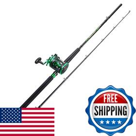 Sougayilang B0f8hr95qb Catfish Rod And Reel Combo 2-piece Mh Conventional Fishing