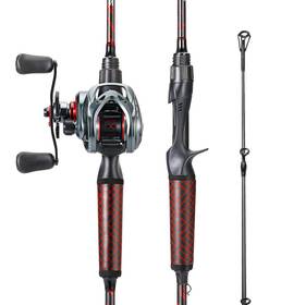 Sougayilang B0flj4sff2 Fishing Rod And Reel Combo Baitcasting Baitcast 2-piece