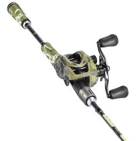 C762mh Sougayilang Baitcast Rod Reel Combo 7ft6 Inch Left 8.0 1 10bb Camo Green