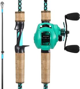 Ck1.8mqb-se-r  Sougayilang Reel Combo Fast Action 2 Pieces Fishing Pole With Baitcasting